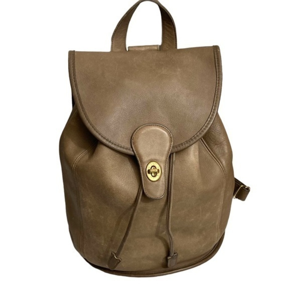 Coach RARE unisex classic backpack 9943 in brown leather putty taupe ? 1995 - Picture 4 of 16